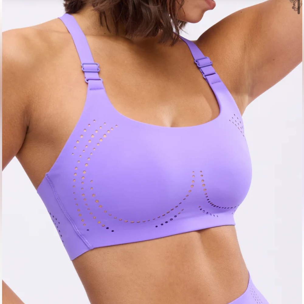 BuffBunny Purple laser sports bra